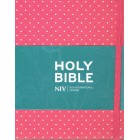 NIV Holy Bible Red And White Polka Dots